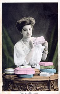 Nytårsgave, fransk postkort, c1900 af Unbekannt