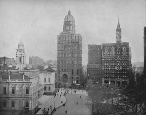 New York Newspaper Buildings, 1800-tallet af Unbekannt