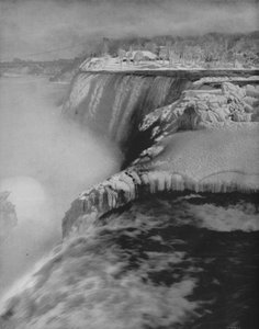 Niagara om vinteren, 1800-tallet af Unbekannt