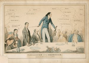 Niccolo Paganini - karikatur af Unbekannt