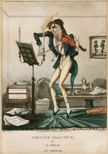 Niccolo Paganini - karikatur af Unbekannt