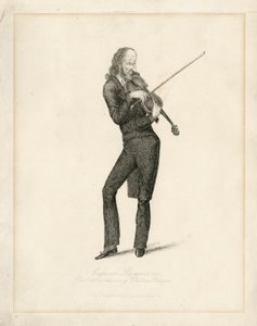 Niccolo Paganini - portræt af Unbekannt