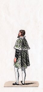 Adelsmand, kostumedesign til Shakespeares skuespil, Henry VIII, 1800-tallet af Unbekannt