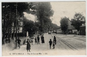 Normandiet, Calvados (14), Ouistreham: udsigt over gaden Luc sur Mer i Riva Bella (Riva-Bella) - Postkort slutningen af det 19.-begyndelsen af det 20. århundrede af Unbekannt