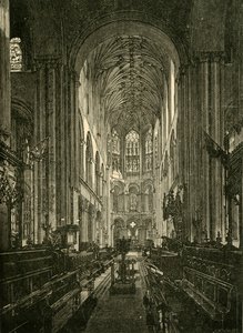 Norwich Cathedral. Koret, ser mod øst, 1898. af Unbekannt