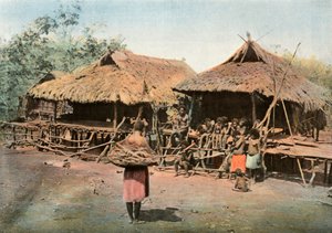 Ny Guinea. Karapuna. Indigenous Village, Papua Ny Guinea. Karapuna. Native Village, 1900. af Unbekannt