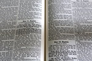 Obersteinbach, Bas-Rhin, Frankreich, 29.05.2014 - Bibel. Lutherischer Tempel von Unbekannt