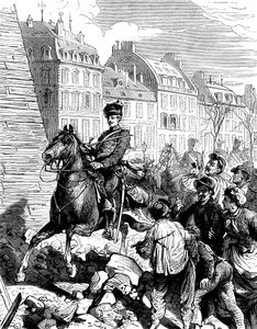Besættelse af Paris af tyskerne efter den fransk-preussiske krig, februar 1871 c1880 af Unbekannt