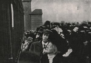 Officiel meddelelse om kong Edward VIIs død opslået uden for Buckingham Palace, maj 1910. af Unbekannt