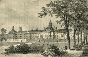 Old Bethlehem Hospital, Moorfields omkring 1750, c1872. af Unbekannt
