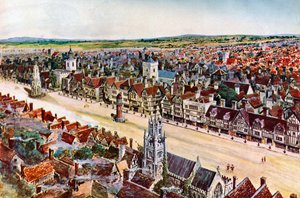 Gammel Cheapside, omkring 1580, c1900-1920 af Unbekannt
