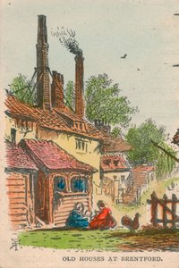 Gamle huse i Brentford, 1800-tallet af Unbekannt