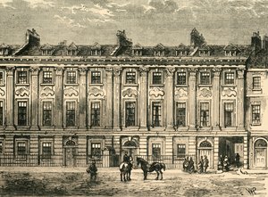 Gamle huse i Great Queen Street, South Side, 1850, 1881. af Unbekannt