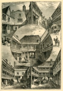 Gamle kroer i Southwark, c1878. af Unbekannt
