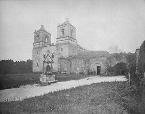 Old Spanish Mission, San Antonio, Texas, c1897. af Unbekannt