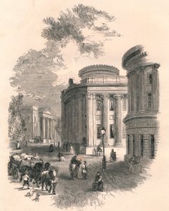 Gamle rådhus og kommercielle bygninger, Leeds, c1800-tallet af Unbekannt