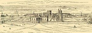 Gammel udsigt over Greenwich Palace. Efter Hollar., c1878. af Unbekannt