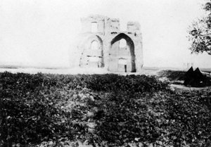 Gammel ruin på bredden af Tigris-floden, Mosul, Mesopotamien, 1918 af Unbekannt