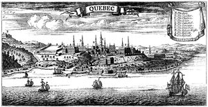 Gammel udsigt over Quebec, 1730 c1880 af Unbekannt