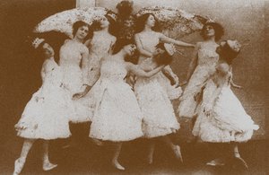 Olga Preobrajenskaya som Odette med Swans in the Ballet Swan Lake af Unbekannt