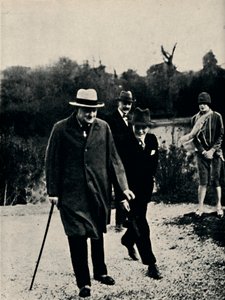 På ferie med sin søn i Italien, 1920