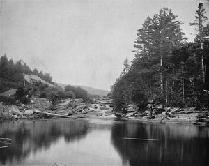 Ved Ammonoosuc-floden, White Mountains, New Hampshire, c1897. af Unbekannt