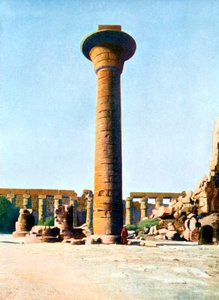 En af kong Taharqas søjler, Karnak, Egypten, 20. århundrede af Unbekannt