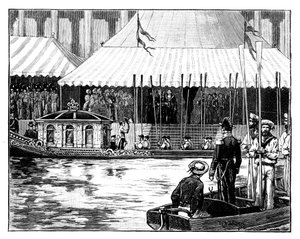 Åbning af London Coal Exchange, Royal Procession, Custom-House Quay, London, c1888 af Unbekannt