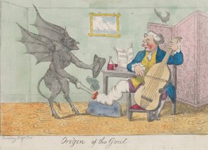 Gigtens oprindelse, ca. 1810. af Unbekannt