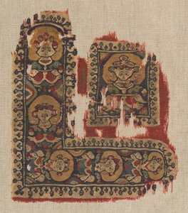 Ornament Gammadion og Segmentum fra en tunika, 500-tal. af Unbekannt