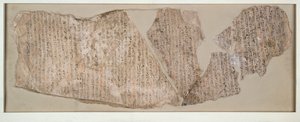 Ostracon, indskrevet i hieratisk, XIX. dynasti c1292 f.Kr. - c1190 f.Kr. af Unbekannt