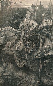 Otterburn - The Advance of Hotspur, 1388, c1910 af Unbekannt