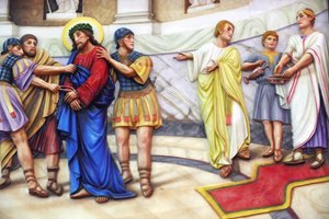 Unsere Liebe Frau von Fatima Kirche. Kreuzweg. Station 1. Pilatus verurteilt Jesus zum Tod. Ho-Chi-Minh-Stadt. Vietnam von Unbekannt