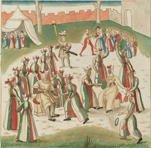 Udendørs spil, ca. 1515. af Unbekannt