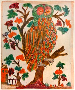 Ugle, Lubok-tryk, 1800 af Unbekannt