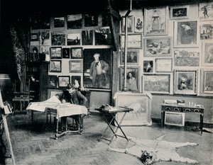 P. Roll in his Studio, c1897 af Unbekannt