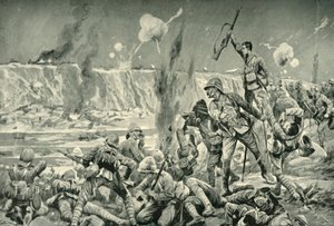Paardeberg: Angrebet på Cronjes stilling, 1901. af Unbekannt