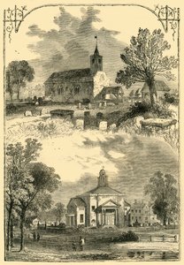 Paddington Church: 1750 og 1805, c1876. af Unbekannt