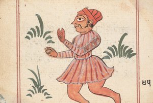 Side fra en bog med varsler, ca. 1800. af Unbekannt
