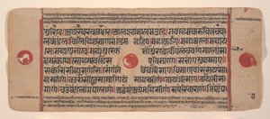Side fra en Dispersed Kalpa Sutra Jain Book of Rituals, 15. århundrede. af Unbekannt