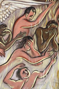 Maleri. Den sidste dom. For helvede, Aneho, Togo