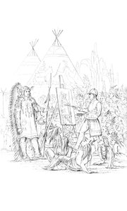 Maler et portræt af en indianer, 1841 af Unbekannt
