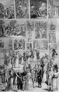 Maleriudstilling, Louvre, Paris, 1737 1882-1884 af Unbekannt