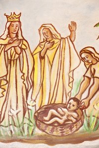 Maleri i Vor Frue af Togo kirke: Moses frelst, Togoville, Togo af Unbekannt