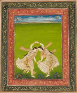 Et par piger, der leger phugadi, 1700-tallet af Unbekannt