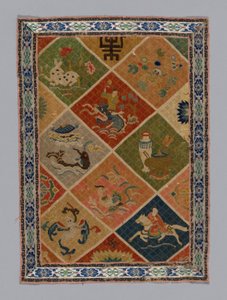 Panelkjolestof, Kina, Qing-dynastiet 1644-1911, 18751900. af Unbekannt