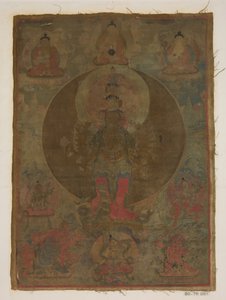 Panel fra maleri af en tusindarmet guanyin, dato ukendt. af Unbekannt