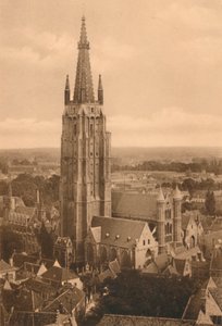 Panorama og kirken Notre-Dame, c1928 af Unbekannt