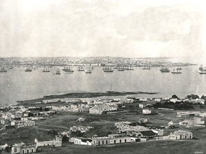 Panorama fra bakken, Montevideo, Uruguay, 1895. af Unbekannt