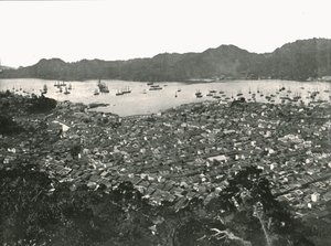 Panoramaudsigt over byen, Nagasaki, Japan, 1895. af Unbekannt
